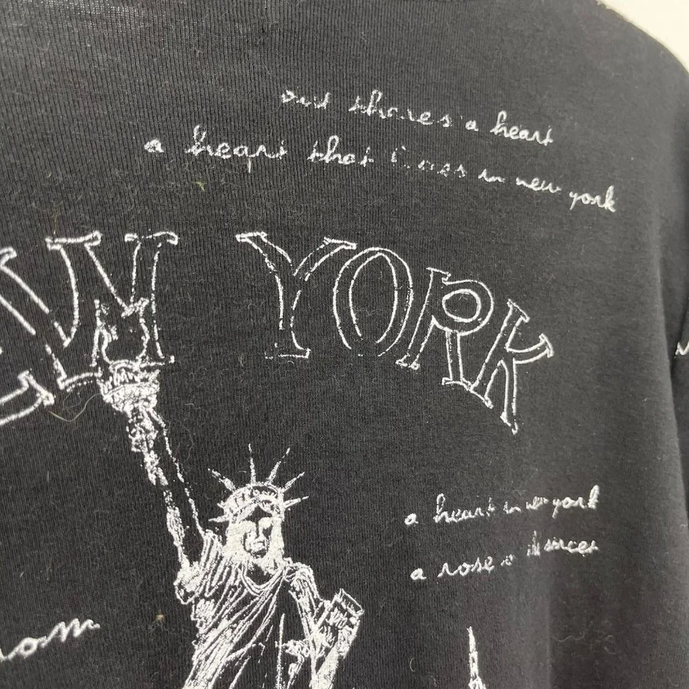 Cactus New York Shirt Large Black White Ruffle - Picture 7 of 8